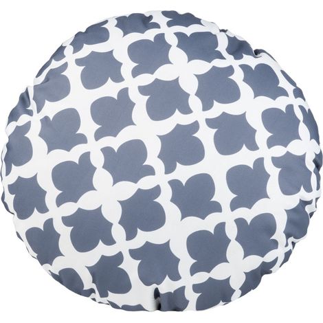 Gardenista - Cuscini decorativi per giardino, Cuscini rotondi resistenti all'acqua, Cuscini stampati da 38 cm per mobili da giardino, Cuscini sparsi per interni ed esterni - Carbone