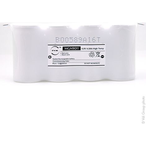 NX - Batterie eclairage secours 4xD ST1 Faston 4.8mm 4.8V 4Ah (1/3)
