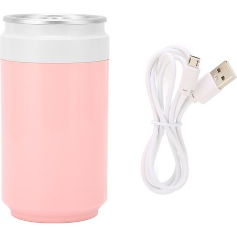 Leiser USB-Diffusor für ätherische Öle mit LED-Licht für Auto, Büro und Reisen – Rosa