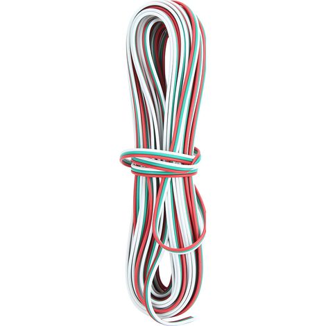 Câble D Extension 3 Broches Pour Bande Led Rgb - Fil En Cuivre 22awg 0 3mm2 - Longueur 30m Pour Installation Intérieure (1/5)