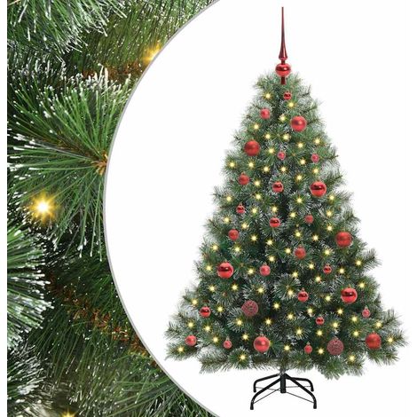 Sapin de Noël，Arbre de Noël artificiel avec 150 LED Vert 150 cm PE et PVC CFW56064 (1/5)
