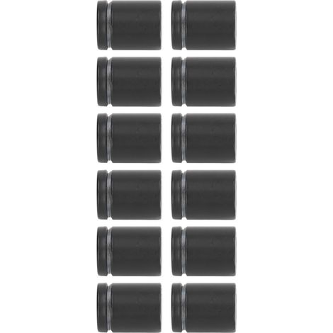 Lot de 12 clous publicitaires en acier inoxydable finition noire mate polie supports robustes 25x30mm vis + chevilles pour galerie (1/5)