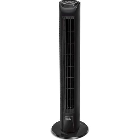 Igenix Tower Fan, Oscillating, 7.5 Hour Timer, 29 Inch, Black - DF0035TBL (1/3)