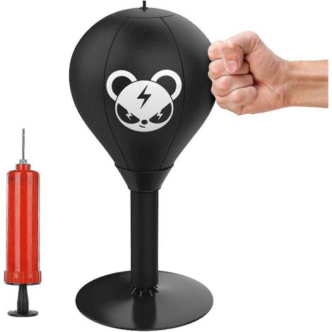 Sac de frappe anti-stress de bureau avec ventouses puissantes pour un soulagement efficace du stress - Ours (1/3)