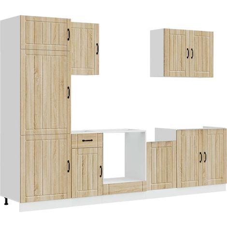Maison Exclusive - Mueble cocina Lucca roble sonoma 7 pzas madera (1/5)