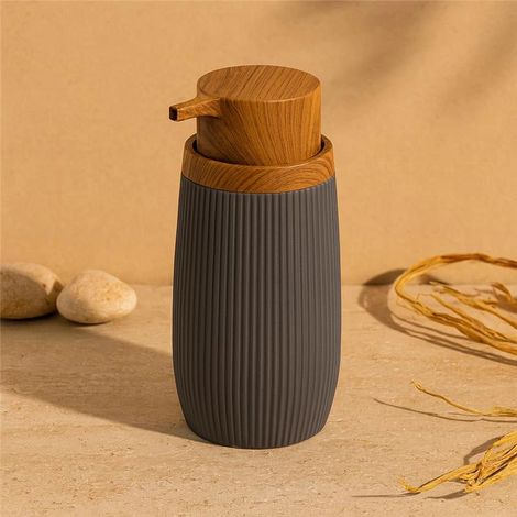 Exagonshop Dispenser sapone in plastica grigio London
