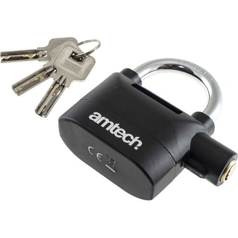 Alarm Padlock 110db 10mm Security Lock Shed Garage Bike Motorbike T2310 (1/3)