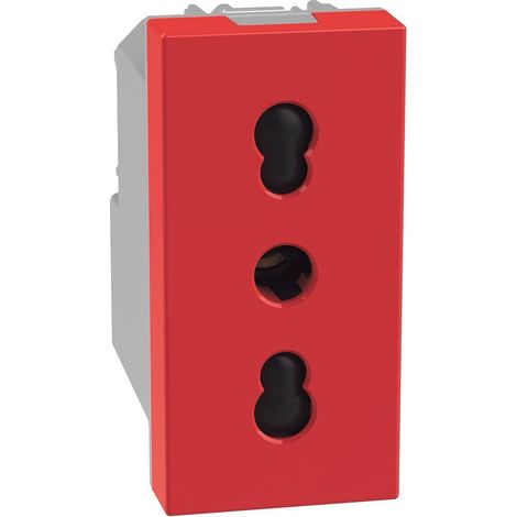 Presa bipasso P17/11 Rossa 16A serie MatixGo BTicino JW4180