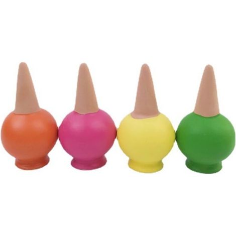 Juego de 8 regaderas, conos de riego de terracota para plantas, sistema automático de riego por goteo para plantas de interior y exterior en vacaciones. (1/4)