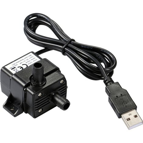 Beyamis Pompe eau USB sans balais 5V - Micro submersible 120L/h fontaine aquarium (1/5)