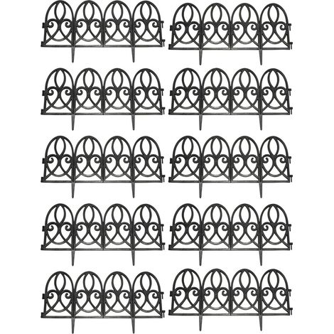 Set of 10 Plastic Lawn Edging Traditional Panels (56cm x 30cm) (1/5)