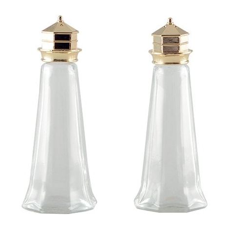 Set Salière et Poivrière de Table en Métal Doré, Duo de Condiments Chic, 4,6 x 4,6 x 11,5 cm - PANGIVO (1/3)