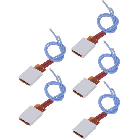 5 pièces Plaque Chauffante PTC 12V avec Thermostat Automatique 110°C, Coque en Aluminium et Fils Bleus pour Régulation de Température Constante (1/5)