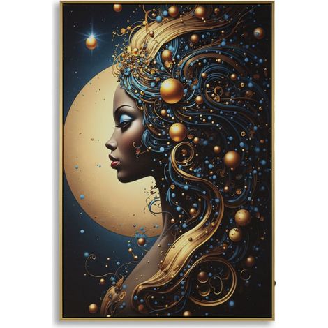 Impression sur toile avec LED Minerva laquée avec cadre -B- cm 60 x 3,5 x 90 (1/5)