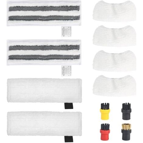 12 Pièces Pour Karcher Nettoyeur Vapeur Accessoires, Bonnettes Microfibre, Pour Karcher Easyfix Sc1 Sc2 Sc3 Sc4 Sc5 (1/5)