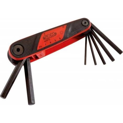 Jeux de clés mâles tête courte pour empreinte 6 pans 62 TR 8 - 62 MP 7 - SAM OUTILLAGE