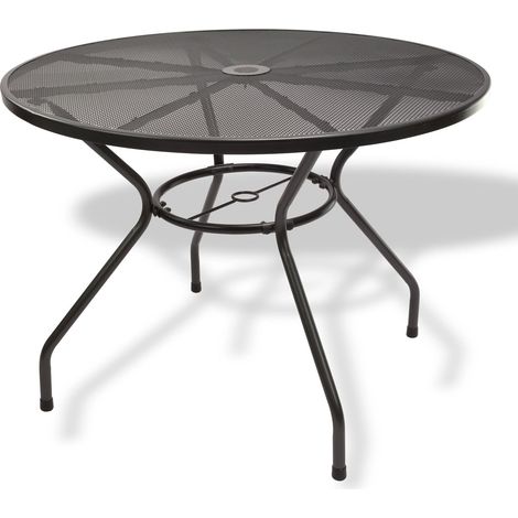 Gartentisch Balkontisch Streckmetall Tisch rund Los Angeles 100x71cm (1/4)