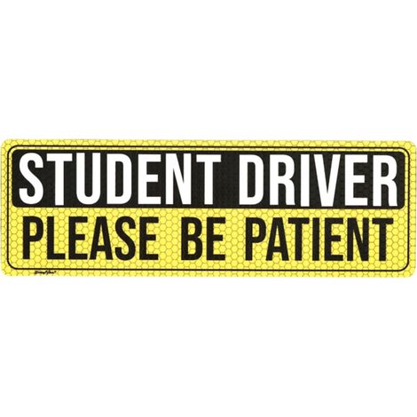 Autocollant réfléchissant pour conducteur inexpérimenté, texture PVC pour une route stable, pas d'outil, étiquette de voiture (1/5)