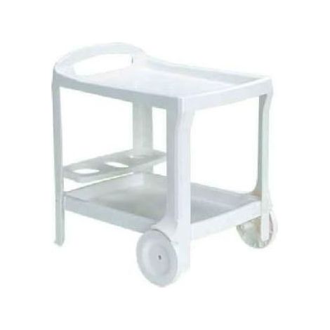 CARRELLO PORTAVIVANDE IN PLASTICA 'BORNEO' bianco