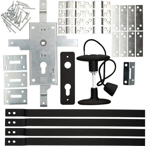 Kotarbau – Serrure de garage 60 mm en acier galvanisé – Cylindre profilé pour portes basculantes – Montage facile sur bois, métal, PVC
