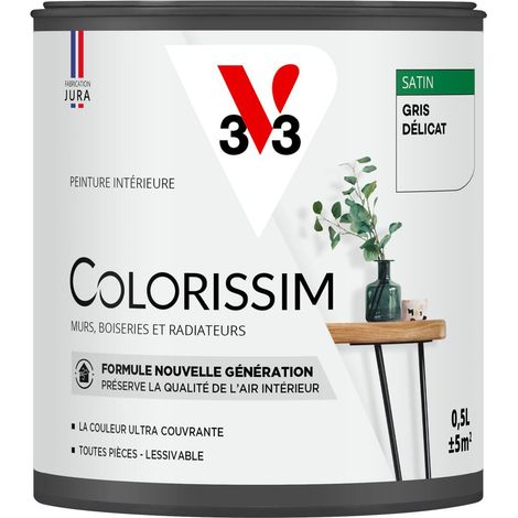 Peinture murale intérieure Colorissim® V33 Gris délicat Satin 0,5L