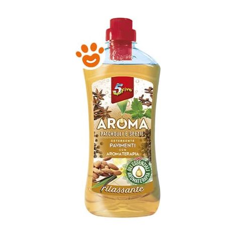 Super5 Detergente Pavimenti Aroma Patchouly e Spezie - Confezione 900 ml - Disinfettanti