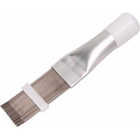 Peigne pour ailettes climatiseur acier inoxydable alliage aluminium redresseur nettoyant condenseur 13.5x3x2 cm (1/5)
