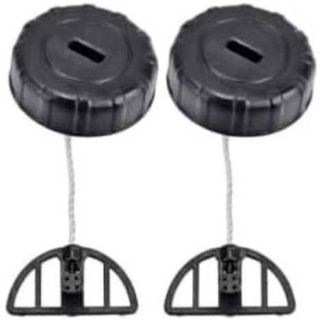 2pcs Bouchon Reservoir Essence et Huile Tronçonneuse, Tronconneuse de Rechange, Accessoires Tondeuse Débroussailleuse, Joint Debroussailleuse Fiable - (1/5)