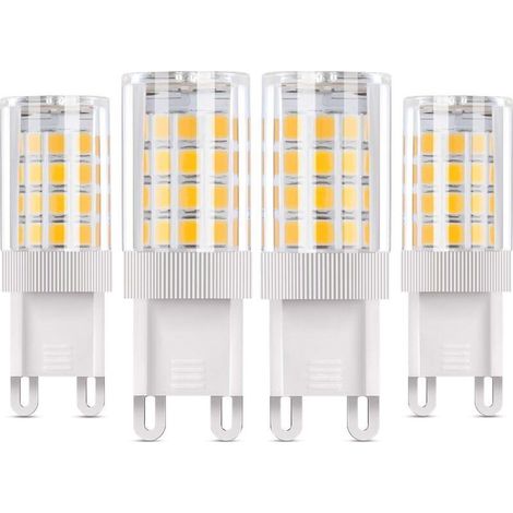 G9 Ampoule LED,5W équivalent à des Lampes Halogènes 50W,4 PCS Lampes à LED Blanc Chaud 3000K,Angle de Diffusion de 360°, AC85-220V,360LM,Non Dimmable