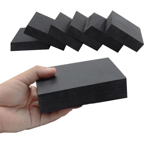 1 Pièce De Tampon D'amortissement En Caoutchouc Noir, Plaque Carrée En Caoutchouc Absorbant Les Chocs De 10 Mm, 15 Mm, 20 Mm, 50 Mm D'épaisseur(100mm x 100mm x 20mm)