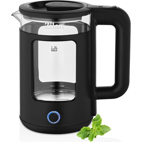 Zilan Glas Wasserkocher mit Edelstahlheizelement 1650 Watt (1/4)