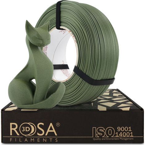 Filamento PLA-CF ReFill per stampa 3D, verde oliva opaco (1 kg / 1,75 mm) (1/5)