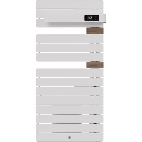 THERMOR - Sèche-serviettes connecté Allure 4 1500W Blanc mat/Chêne Mat à droite - 483311 (1/2)