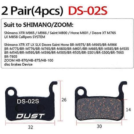 paires (4 disques) de plaquettes de frein en céramique pour freins à disque hydrauliques de VTT, adaptées aux accessoires de vélo tels que B01s, SRAM et HAYES. (1/5)