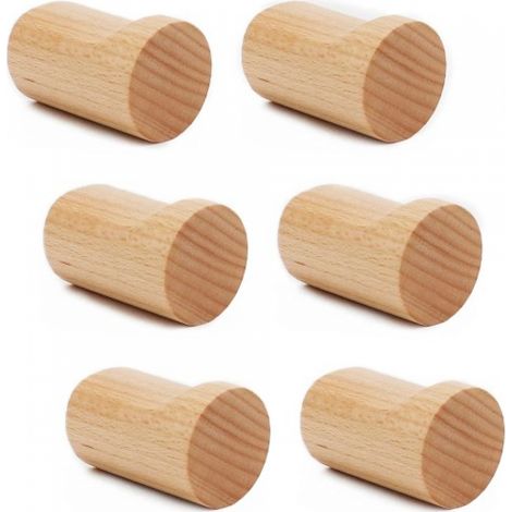 Sollbry Ganchos de pared de madera, percheros de pared, ganchos decorativos sencillos y resistentes para sombreros, percheros de pared para colgar abrigos, toallas, sombreros, mochilas, batas, chaquet (1/5)