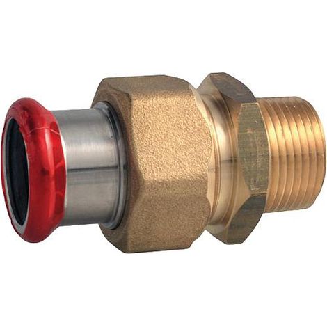 Raccord a sertir en acier C Contour M, droit, filet male Joint plat 18mm x 3/4"