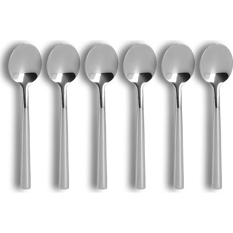 Lot de 6 cuillères à café en acier inoxydable, NATURE (1/3)