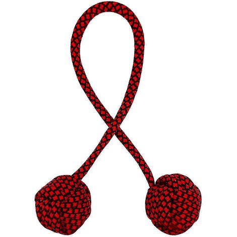 Cordelette Paracord et Boule Métallique pour Renforcer les Doigts - Usage Quotidien et Voyage - Rouge et Blanc (1/5)