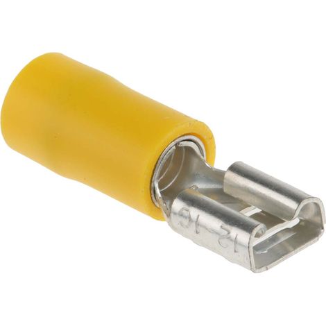 Cosse faston RS PRO, Isolé, Jaune