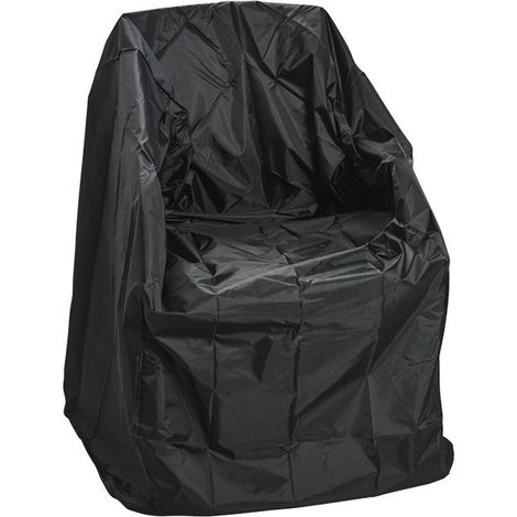 Housse imperméable pour fauteuil de jardin, 65 x 65 x 120/80 cm, tissu Oxford 420D, noir (1/4)