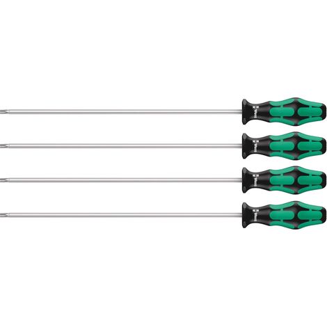 Wera 05028074001 Kraftform Plus Set di Cacciaviti Torx con Funzione di Tenuta Lama 300 mm T20 T25 T27 T30 colore Nero (1/5)