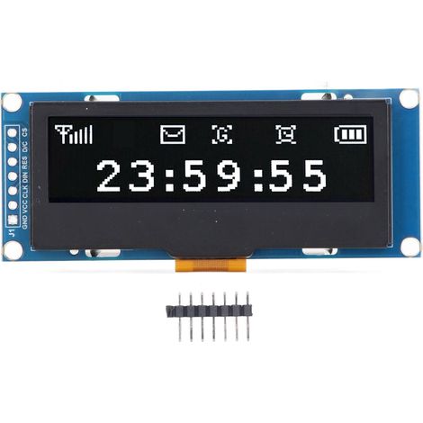 Module d'affichage 2.23 pouces, résolution 128x32, écran à diode électroluminescente organique SSD1305 IICSPI Comm MRC162A blanc (1/5)