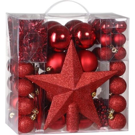 77 Boules & décorations de Noël Rouges pour décorer votre sapin de Noël (1/5)