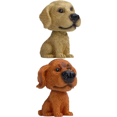 2pièces Figurines Chien Bobblehead Amusantes pour Tableau De Bord Décoration Mignonne Et pour Voiture Accessoires Animaux pour Intérieur Auto (1/5)