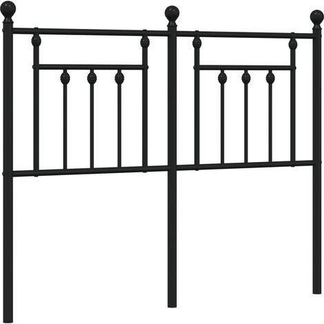 Cabecero de metal negro 120 cm vidaXL