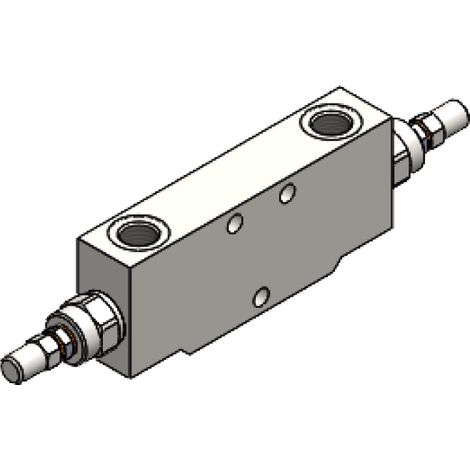 Valvola di blocco e controllo discesa doppio effetto 1/2" (1/4)