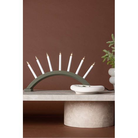 Kebnekaise chandelier de l’Avent électrique 7 lumières vert. (1/4)