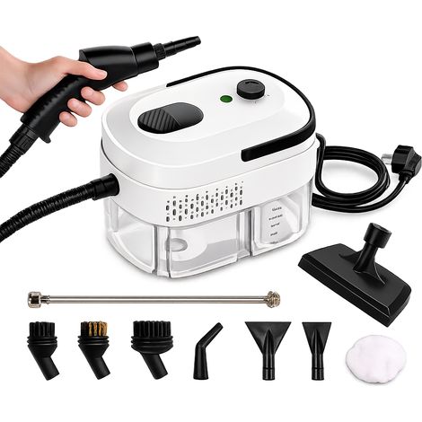 Nettoyeur vapeur professionnel pour tout - Nettoyeur vapeur puissant pour voiture, salle de bain, cuisine, fenêtre et textiles - Avec désinfection à haute température et kit de buses polyvalent (1/5)