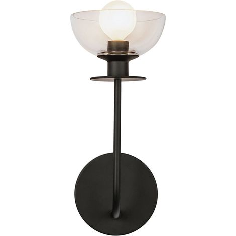Elstead Alora Mood Sylvia Applique murale contemporaine noire mate 1x E14