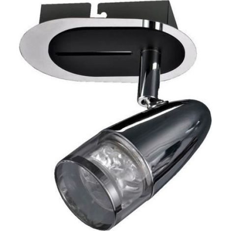 Spot LED - Chrome - 3000K - 360 Lm - Intérieur - 14,5 X 11 X 7,5 Cm - Avec Ampoule Intégrée